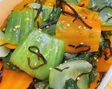 簡単！レンジで青梗菜と人参の塩昆布ナムル作り方5写真