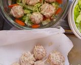 電子レンジで、豆腐入り柔らか花しゅうまい作り方6写真