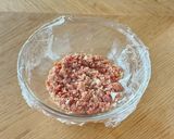 ひき肉そぼろのレンチンどんぶり作り方1写真
