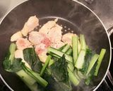ササミと小松菜の中華丼作り方3写真