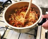 かつおのトマトソースパスタ作り方7写真