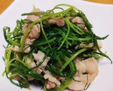 簡単ヘルシー♡おかひじきと豚肉の炒め物♡作り方5写真