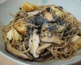凍り豆腐と椎茸の和風パスタ作り方5写真