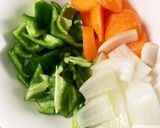 豚こま団子ミニトマト甘辛味噌野菜炒め作り方3写真