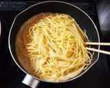 なめ茸クリームパスタ作り方4写真