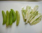 簡単！スナップエンドウの胡麻ピリ辛和え作り方1写真