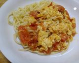 卵トマトパスタ作り方8写真