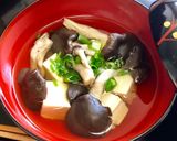 平茸とお豆腐のお吸い物《おもてなし》作り方4写真