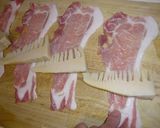 たけのこと舞茸の豚巻き甜麺醤ソース作り方1写真