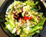 豚そぼろとキャベツのピリ辛オイスター炒め作り方7写真