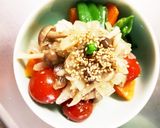 ミニトマトスナップエンドウ胸肉塩だれ炒め作り方14写真