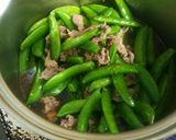 牛肉とスナップえんどうの煮物作り方6写真