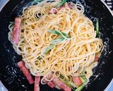 アスパラとベーコンの濃厚カルボナーラ作り方4写真
