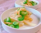 そら豆と冷凍フライドポテトのにんにく炒め作り方8写真