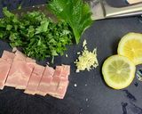 大葉とベーコンのパスタ作り方1写真