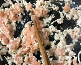 ひき肉とニンニクの芽の黒酢オイスター炒め作り方2写真