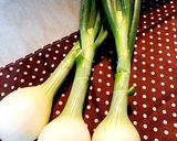 今が旬♡葉玉ねぎとベーコン炒め作り方1写真