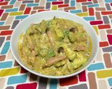超簡単☆濃厚！アボカドカルボナーラ丼作り方9写真