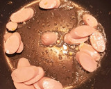 簡単☆絹さやとソーセージの卵炒め作り方4写真