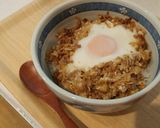 ひき肉とえのきの巣ごもり卵丼作り方5写真