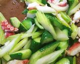 たことセロリときゅうりの炒めもの作り方4写真