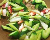 たことセロリときゅうりの炒めもの作り方6写真