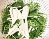 水菜と長芋のごまドレサラダ 5分作り方2写真