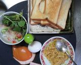 豆と野菜とチキンと卵のクラブハウスサンド作り方7写真