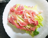 レンジで簡単に白菜と豚肉の重ね蒸し作り方1写真