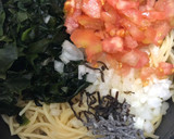わかめとトマトの和風冷製パスタ作り方3写真