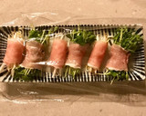 レンジで簡単！玉ねぎソースで頂くの豚巻き作り方5写真