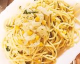 コーン玉ねぎほうれん草のクリームパスタ作り方9写真