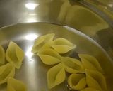 ゆであずきとクリームチーズ合えコンキリエ作り方1写真