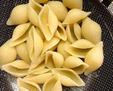ゆであずきとクリームチーズ合えコンキリエ作り方2写真