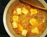 豚こまともやしのピリ辛豆腐作り方4写真