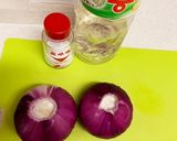 らっきょう酢で簡単☆紫玉ねぎのマリネ作り方1写真