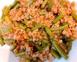 ニンニクの芽とひき肉の炒め物 お弁当にも作り方5写真