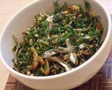 ”大葉にんにく醤油”で人参の葉炒め☆作り方5写真