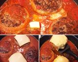 玉葱の器で♡トマトチーズ煮込みハンバーグ作り方6写真