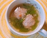 白だしで作る、テールスープ風肉団子スープ作り方8写真