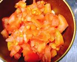 たっぷり玉ねぎの大葉トマトダレ作り方1写真