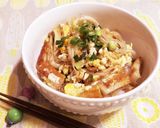 節約ひとり飯♡もやしと卵の中華味丼作り方4写真