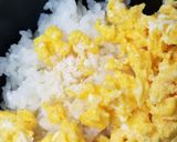 鶏ガラと炒り卵で♪チャーハン風混ぜご飯作り方1写真