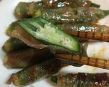 おくら肉巻き照り焼き作り方12写真