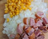 カリとろかき揚げ~玉ねぎコーンウインナー作り方3写真