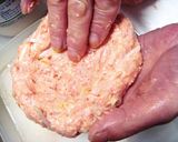 シャキシャキもやしｉｎ生姜焼きハンバ−グ作り方2写真