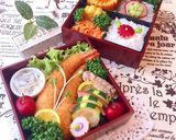 5月20日　エビフライ弁当　詰め方作り方9写真