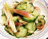 梅酢の胡瓜と茗荷の和え物作り方3写真