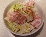電鍋で簡単!キャベツとベーコン蒸し作り方3写真