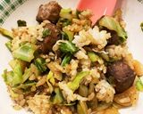 キャベツの肉チャーハン！作り方4写真